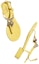 Shop (W) Sandal Kulit Chanel 'Kuning dengan Permata dan Mutiara Tiruan' G39674-X01000-0S083