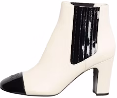 (Women) Chanel Leather Short Boot 'Fashion Slip-On White' G39391-Y56252-K4841 (Women) Chanel Leather Short Boot 'Fashion Slip-On White' G39391-Y56252-K4841