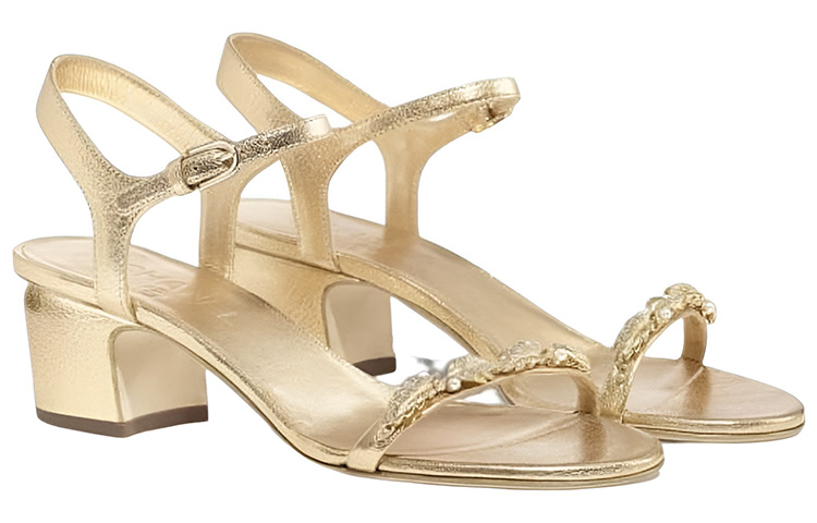 (W) Chanel Leather Slide 'Gold Fashion' 圖 3