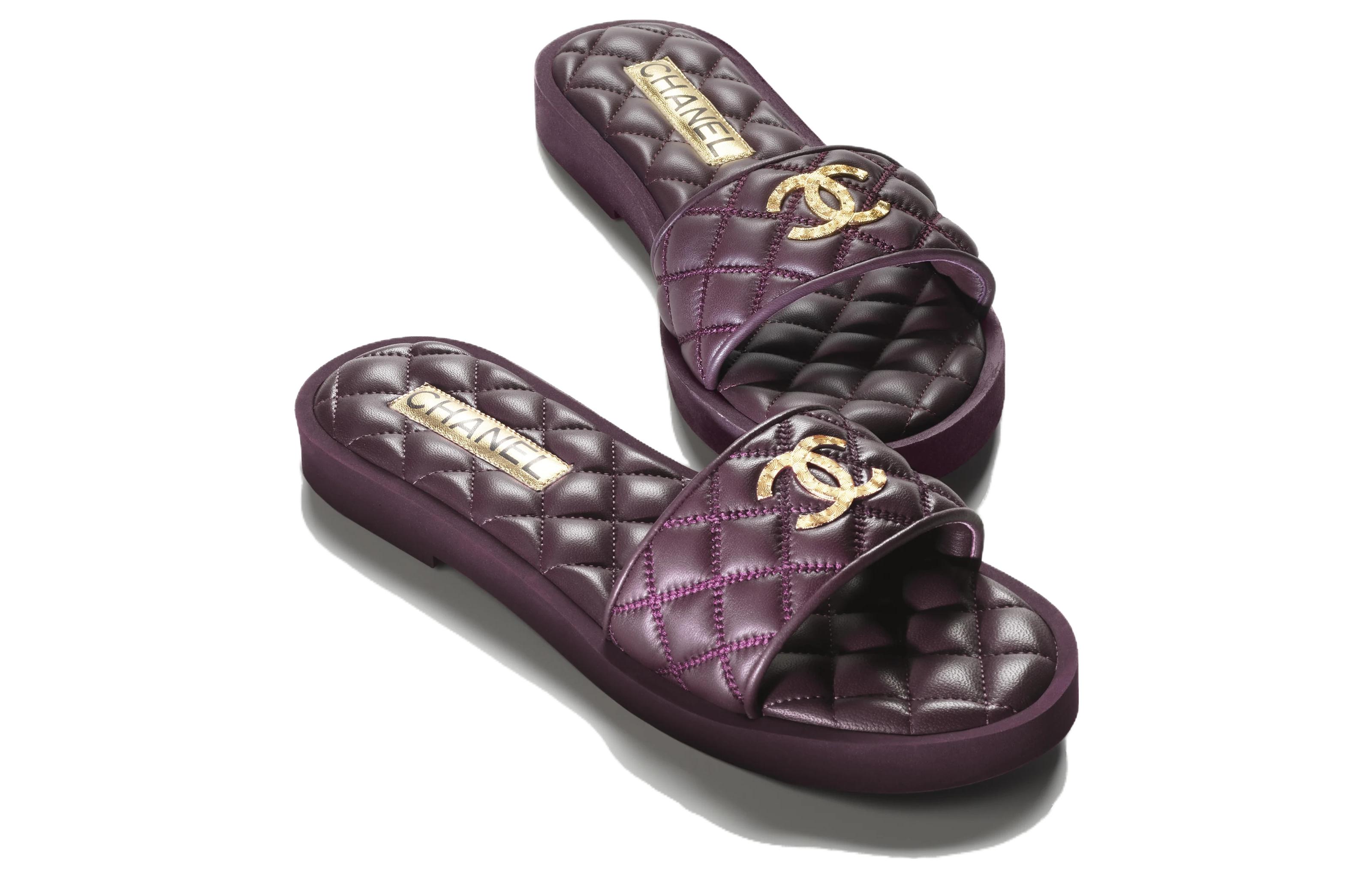 Lookbook (W) Chanel Slip-On Kulit 'Burgundy' G45014-X01000-NO867