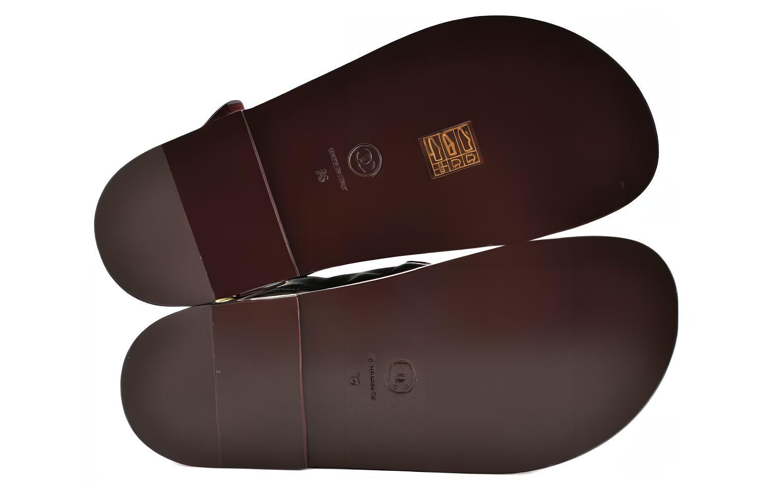 (W) Chanel Leather Velcro Sandals 'Burgundy Fashion' 圖 6