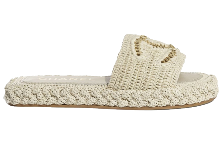 (W) Chanel Light Beige 'Rope Braided Slippers' 圖 2