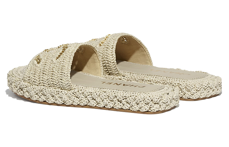 (W) Chanel Light Beige 'Rope Braided Slippers' 圖 4