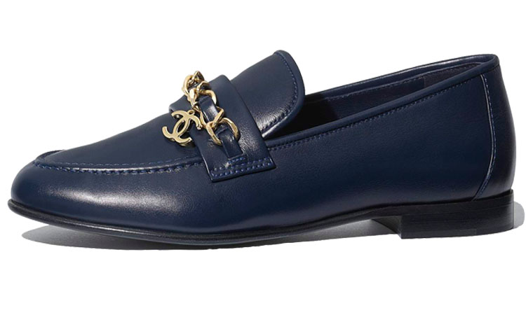 (W) Chanel Loafer 'Blue Lambskin'