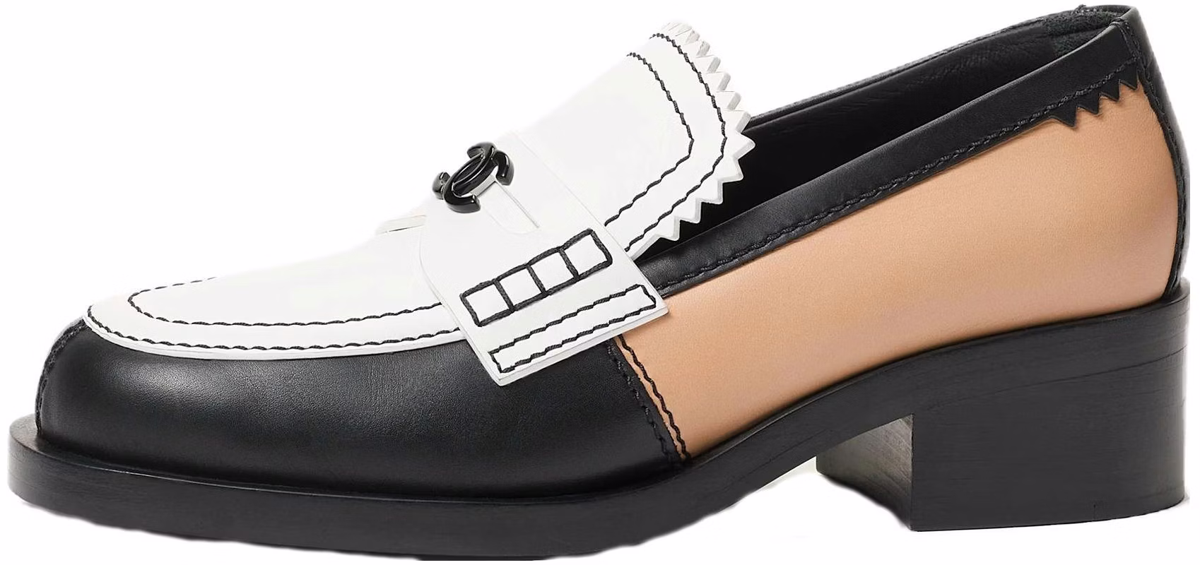 women-chanel-loafer-slip-on-black-white-g45180-b13907-nq-965