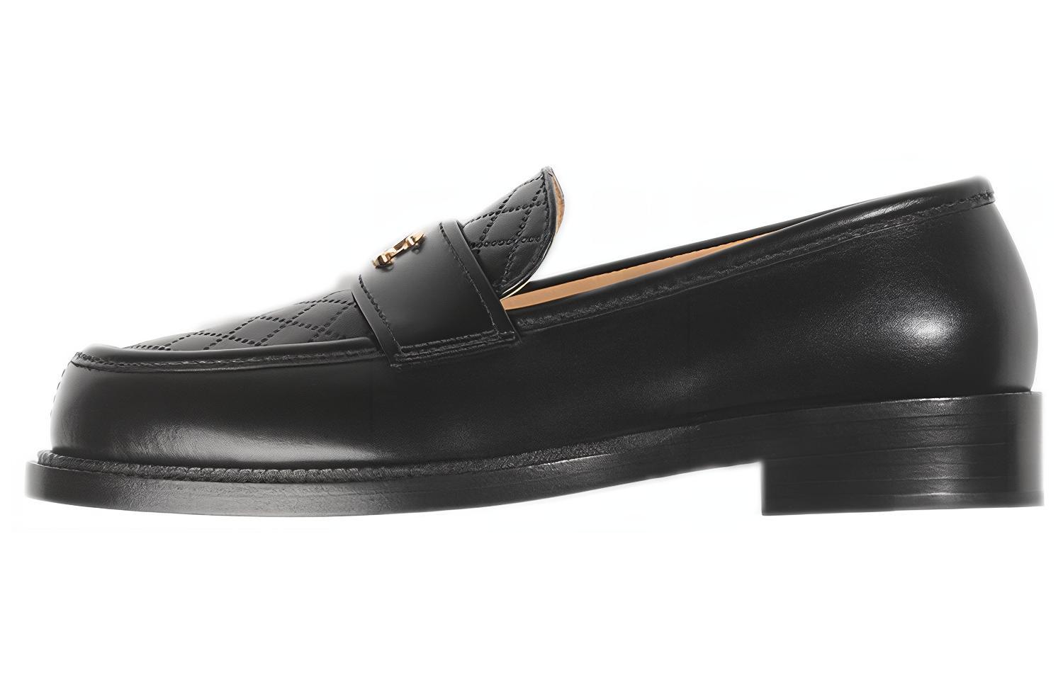 (W) Chanel Loafers 'Black Calfskin Casual'