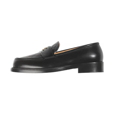 (W) Chanel Loafers 'Black Calfskin Casual'