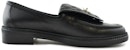 (W) Chanel Loafers 'Black Lambskin Fashion Flat' Lelaki Hitam Kasut Kulit Mewah. G36646-X01000-94305