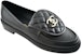 (W) Chanel Loafers 'Black Lambskin Fashion Flat' Lelaki Hitam Kasut Kulit Mewah. G36646-X01000-94305