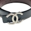 Shop (Women) CHANEL Logo Buckle Black Leather Belt for Women 3CM Width A73462Y10673C4605