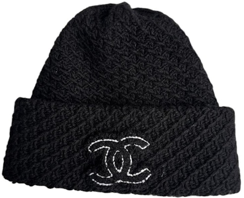 (Women) CHANEL Logo Design Black Cashmere Beanie AAA201B-17040-94305 Order (Women) CHANEL Logo Design Black Cashmere Beanie AAA201B-17040-94305