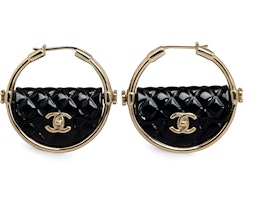 (Women) CHANEL Logo Gold-Plated Earrings for Women - Black EXDUUG0LWBUO7NH9 (Women) CHANEL Logo Gold-Plated Earrings for Women - Black EXDUUG0LWBUO7NH9