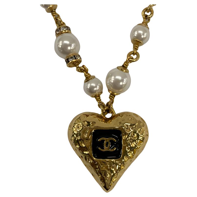 (Women) CHANEL Logo Heart Design Gold-Tone Metal Necklace for Women. ABC235B14766NS749 圖 2