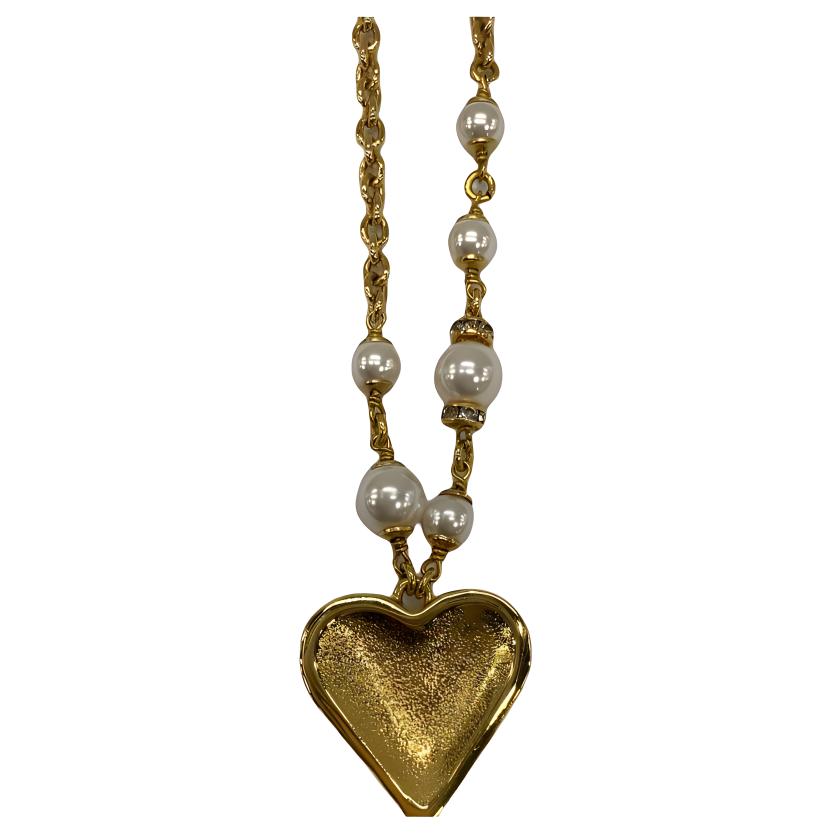 (Women) CHANEL Logo Heart Design Gold-Tone Metal Necklace for Women. ABC235B14766NS749 圖 3