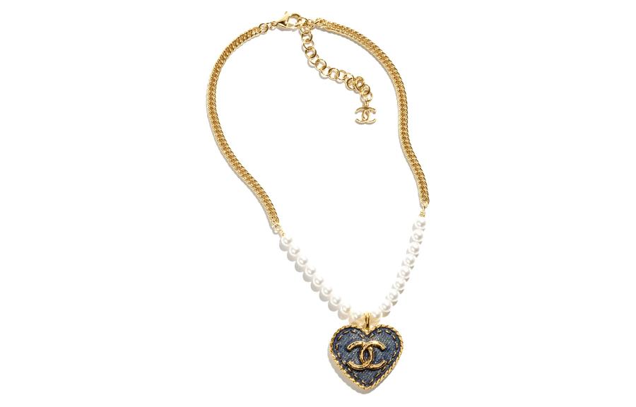 (Women) CHANEL Logo Metal Faux Pearl Necklace for Women - Gold. ABC710-B15374-NU455 圖 2