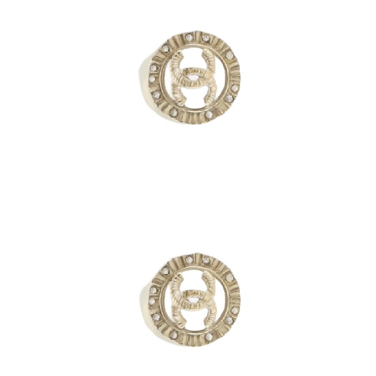 (Women) CHANEL Logo Metallic Gold Earrings for Women - Gold. ABD335B16228 圖 3