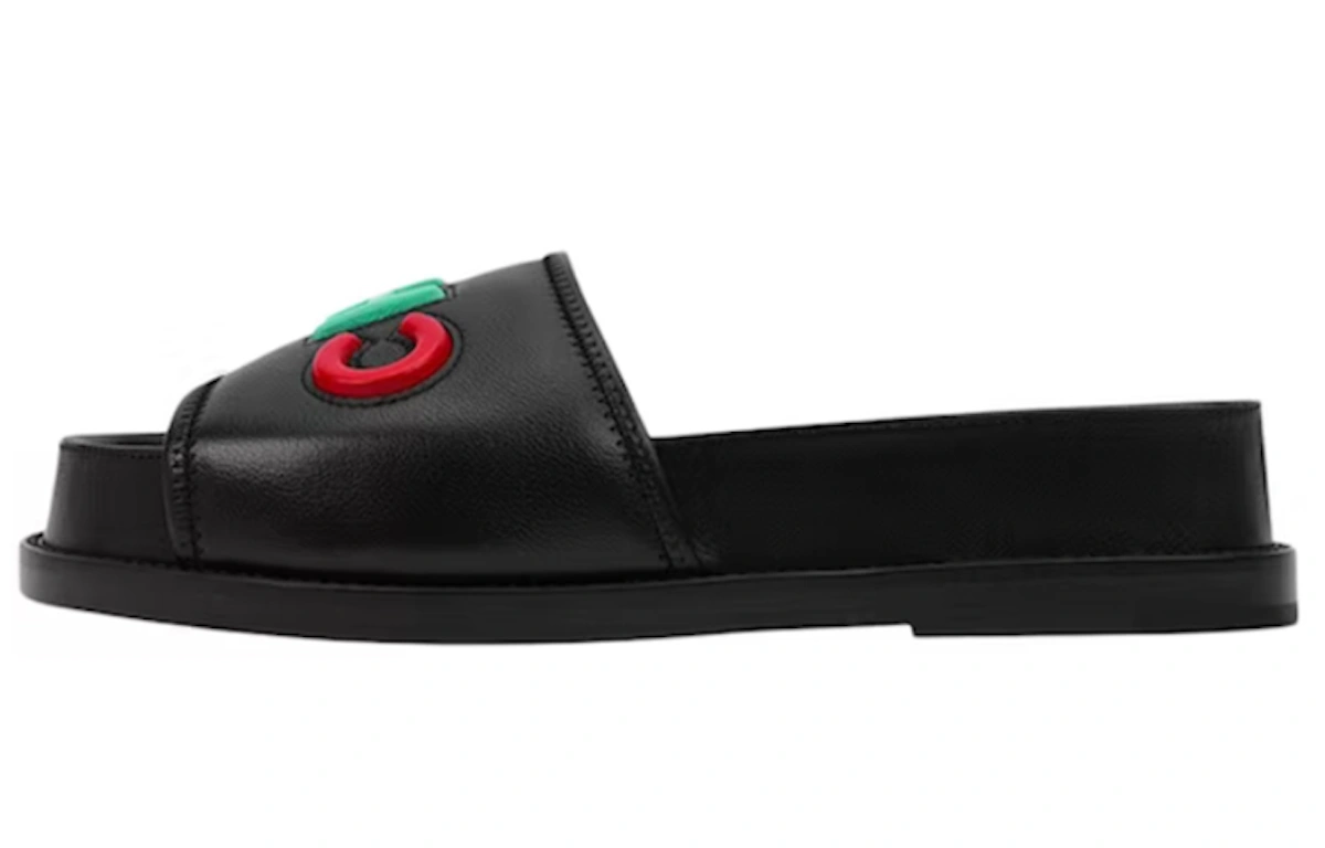 (Women) Chanel Logo Mule Sandal Black Leather