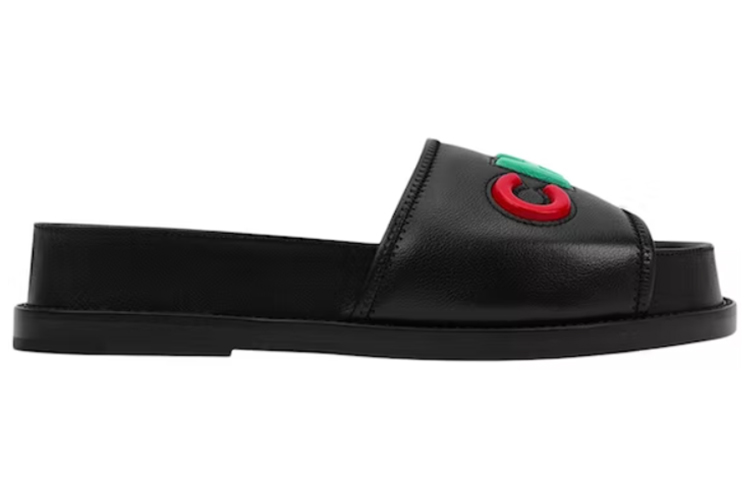 Order (Women) Chanel Logo Mule Sandal Black Leather G38933-X56443-K3918