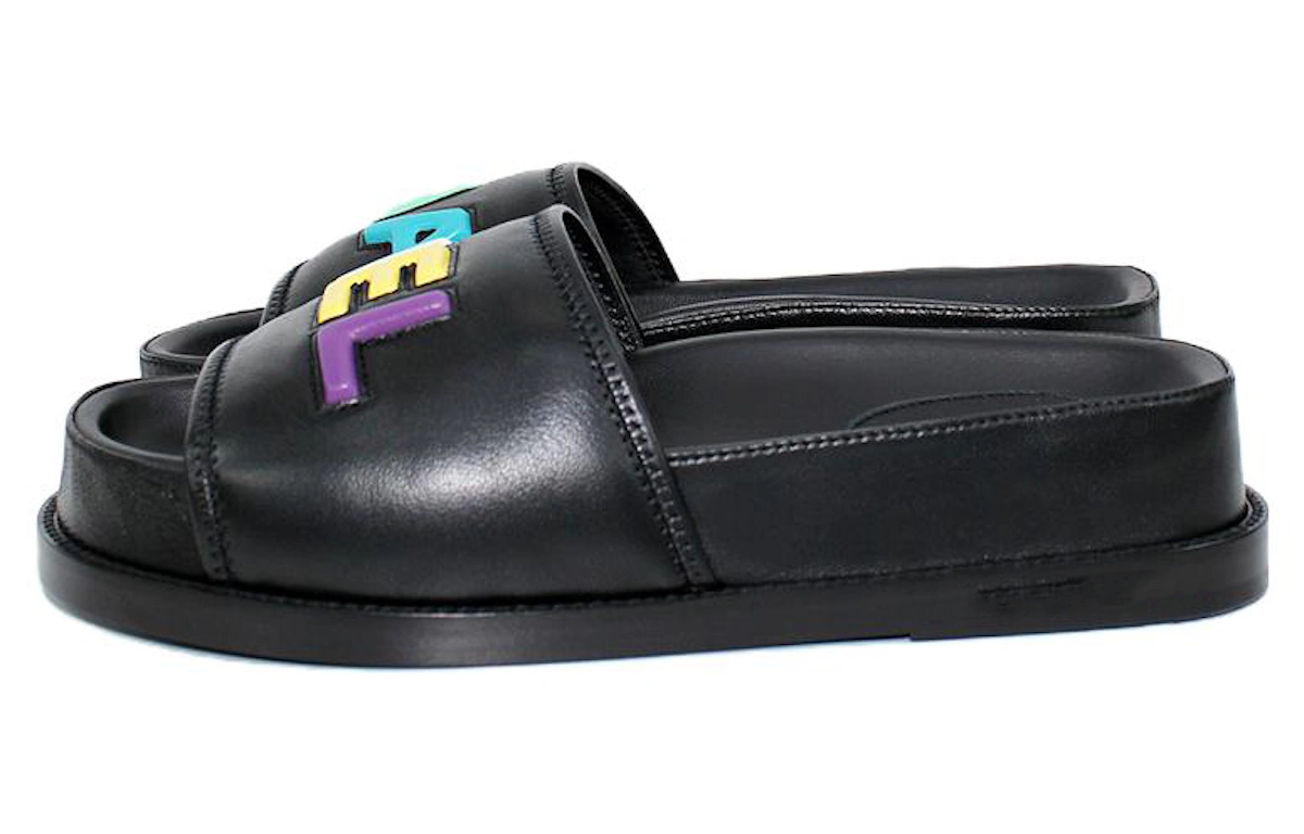 (Women) Chanel Logo Mule Sandal Black Leather