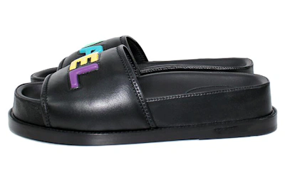 (Women) Chanel Logo Mule Sandal Black Leather