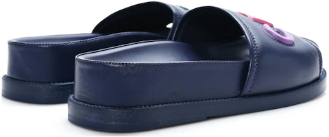 Lookbook (W) Sandalia Mule de Cuero Azul Marino con Logo Chanel G38933-X56443-K3920