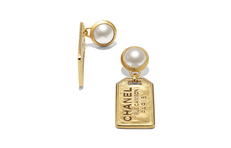 (Women) CHANEL Logo Pearl Earrings Gold AB3278-B02015-N5830 圖 3