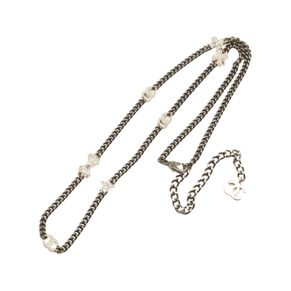 (Women) CHANEL Logo Pendant Necklace with Artificial Pearls for Women in Silver. 900012 圖 2
