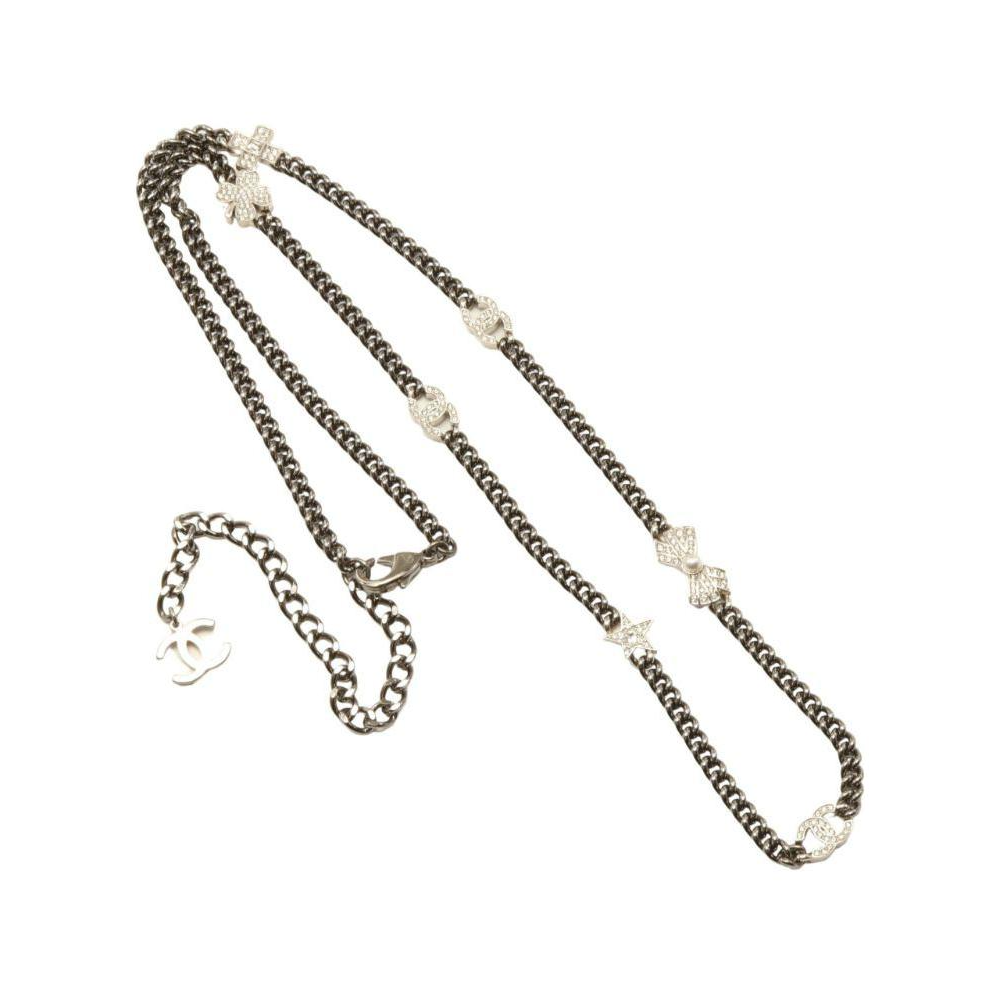 (Women) CHANEL Logo Pendant Necklace with Artificial Pearls for Women in Silver. 900012 圖 3