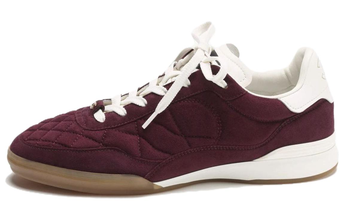 (W) Chanel Low-Top Lace-Up 'Burgundy'