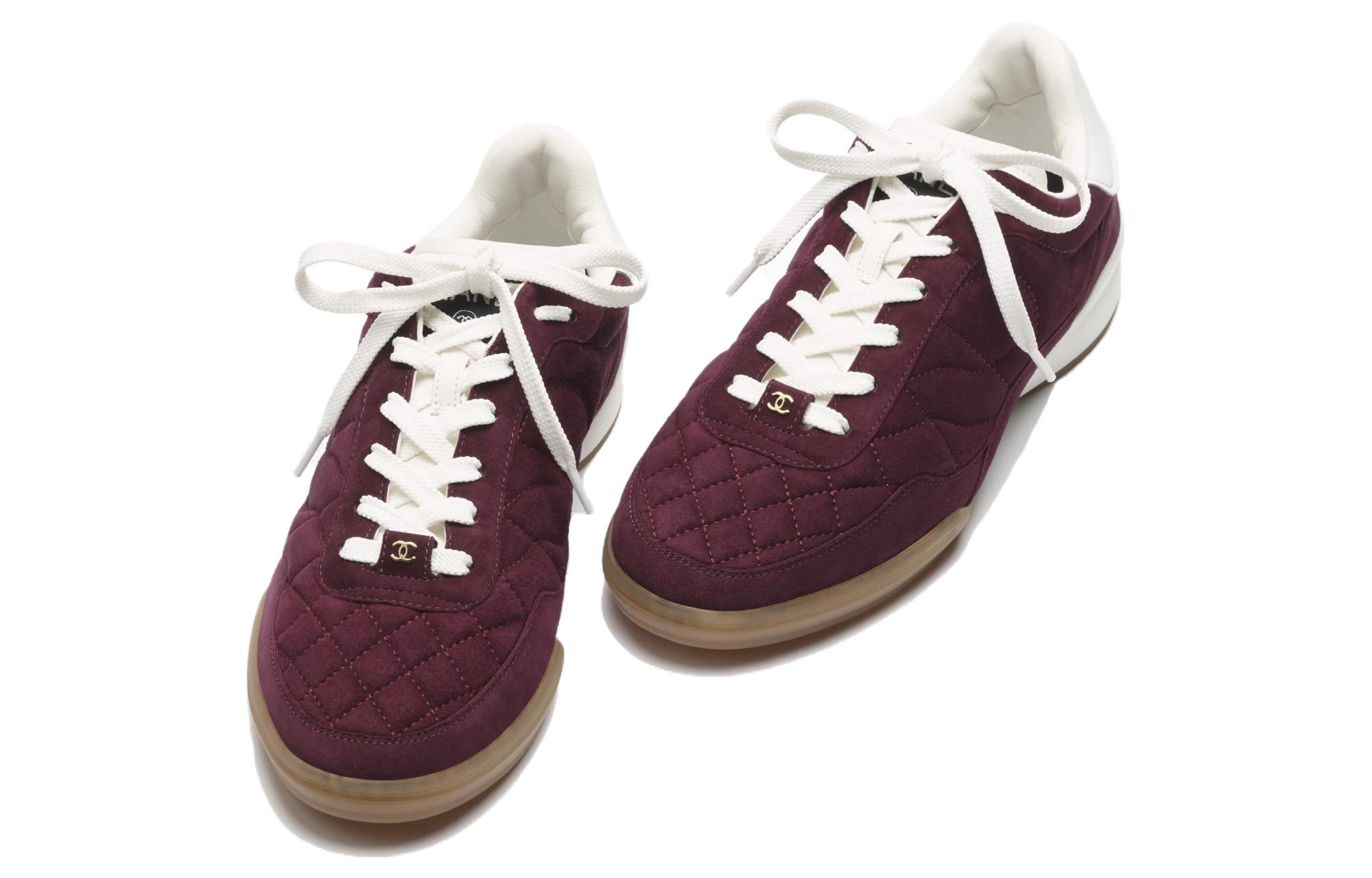 (W) Chanel Low-Top Lace-Up 'Burgundy' 圖 3