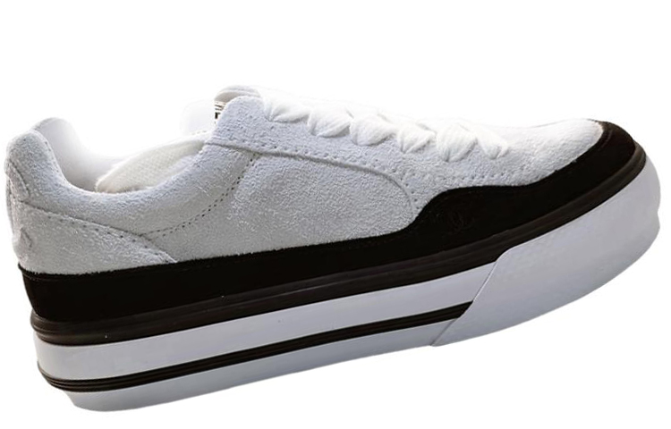 (W) Chanel Low-Top Lace-Up Sneakers 'Grey Black' 圖 3