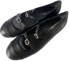 Shop (W) Kasut Kasual Chanel Slip-On Rendah 'Kulit Hitam' G39514-Y56417-94305