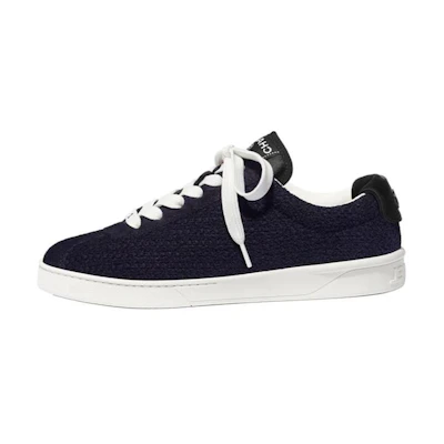 (W) Chanel Low-Top Sneaker 'Dark Blue Velvet'