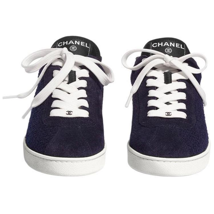 (W) Chanel Low-Top Sneaker 'Dark Blue Velvet' 圖 3