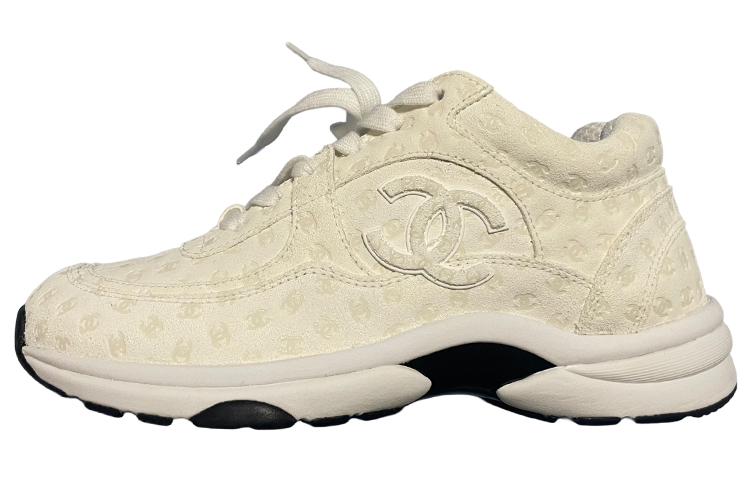 (Women) Chanel Low-Top Sneaker 'Printed Ribbon Beige Yellow' G39230-X56653-0P699