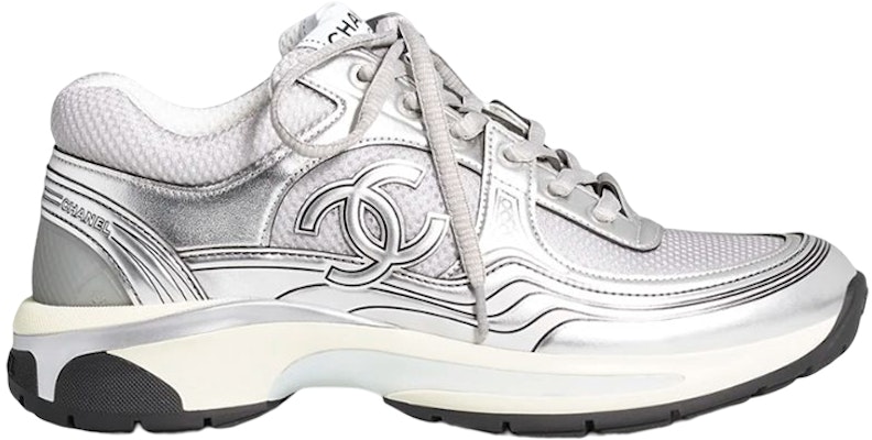 CHANEL香奈兒 徽標 低幫 運動休閒鞋 女款 銀灰色 Order CHANEL香奈兒 徽標 低幫 運動休閒鞋 女款 銀灰色