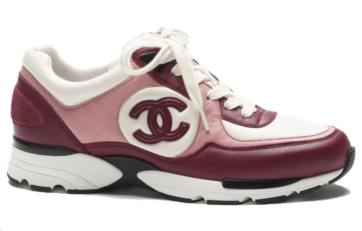 Order (W) Chanel Sepatu Tali Atas Rendah 'Burgundy Muda' G45333-B14495-NS580