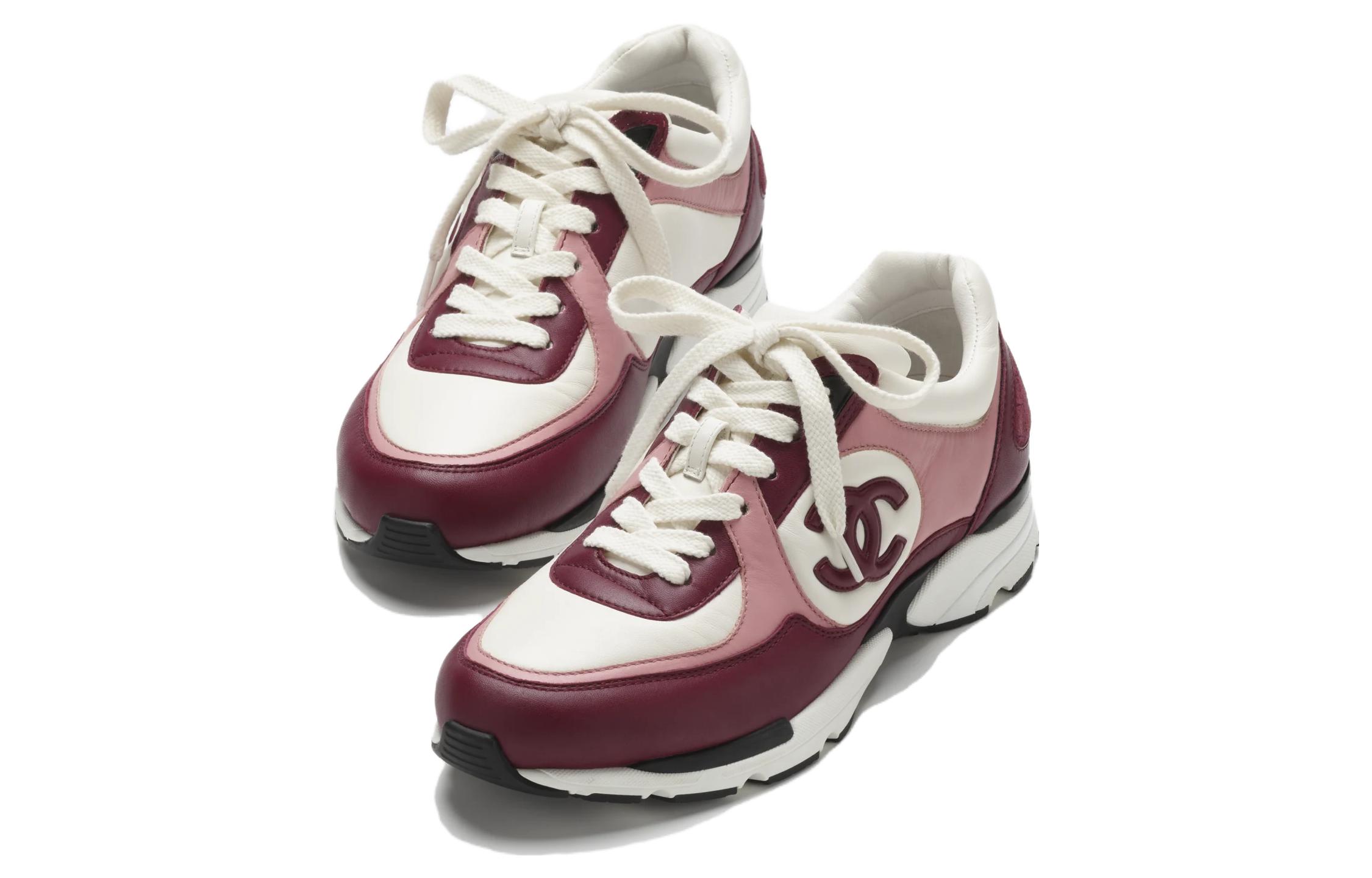 Lookbook (W) Chanel Sepatu Tali Atas Rendah 'Burgundy Muda' G45333-B14495-NS580