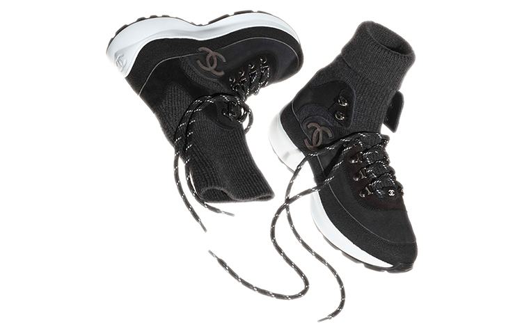 (W) Chanel Low Top Sneaker 'Black Suede Calfskin and Knit' 圖 2