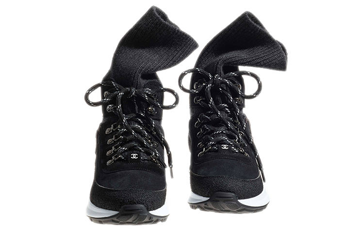 (W) Chanel Low Top Sneaker 'Black Suede Calfskin and Knit' 圖 3