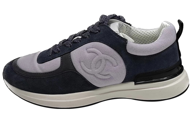 (W) Chanel Low Top Sneaker 'Grey Purple'