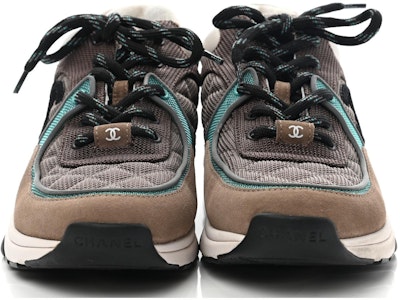 香奈兒 圓頭繫帶 低幫 生活休閒鞋 女款 咖藍色 Shop 香奈兒 圓頭繫帶 低幫 生活休閒鞋 女款 咖藍色