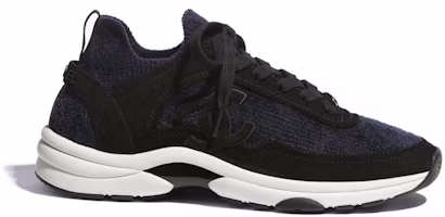 (Women) Chanel Low Top Trainer Black Blue G38033-Y55300-K2960 (Women) Chanel Low Top Trainer Black Blue G38033-Y55300-K2960