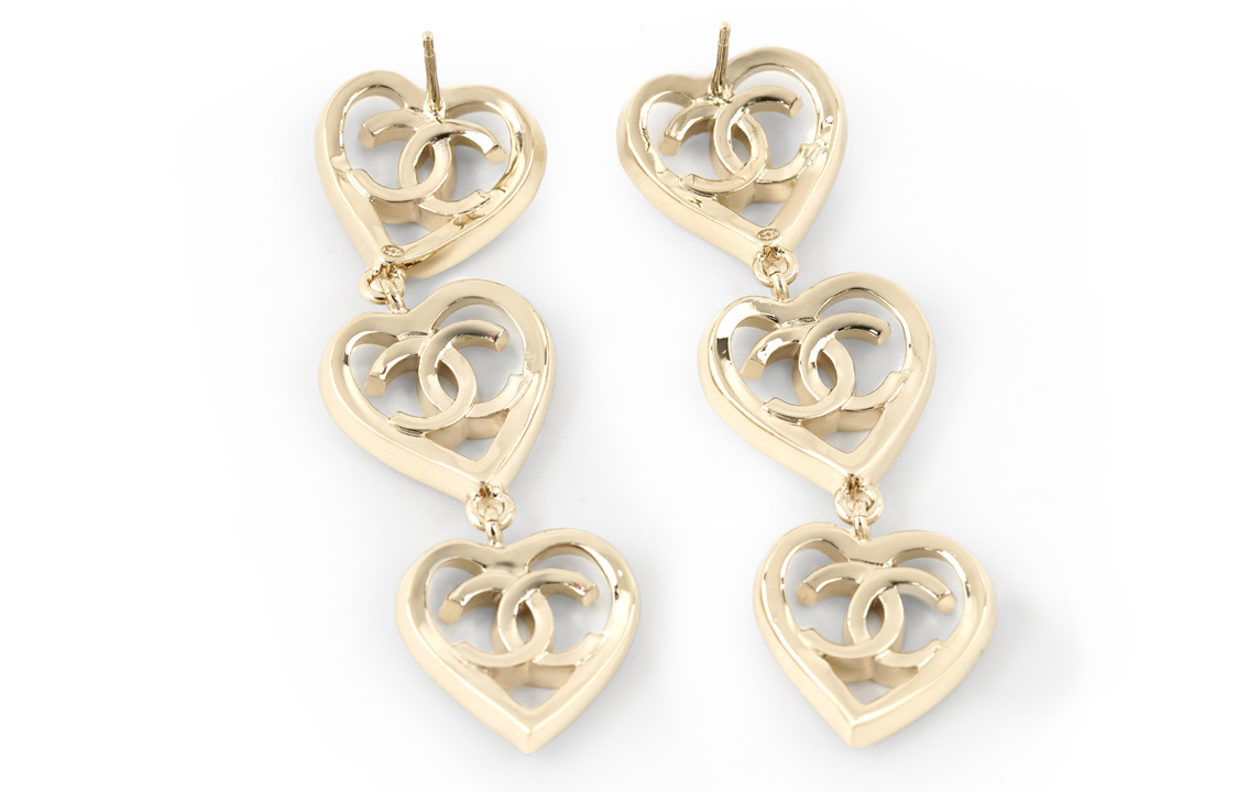 (Women) CHANEL Luxury Heart Design Metal Earrings for Women. AB7891-B07713-NG966 圖 3