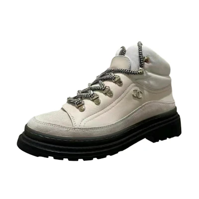 (W) Chanel Martin Boot 'CMFT Strap White'