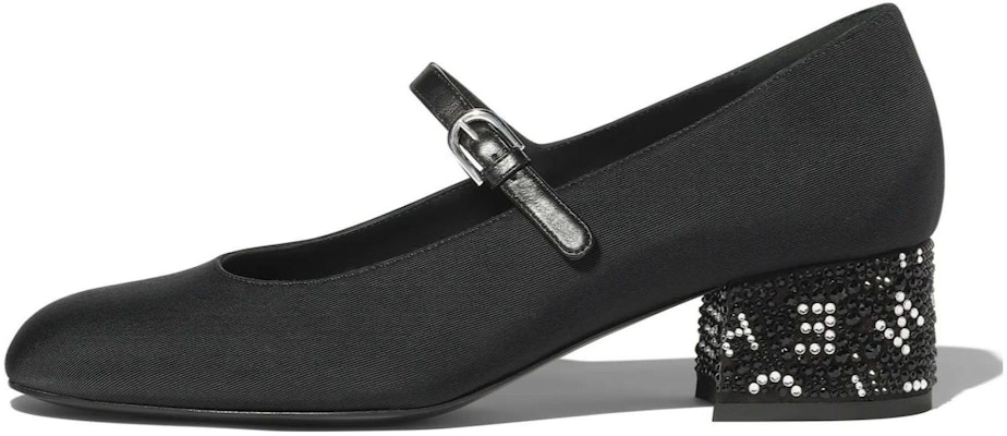 (W) 香奈儿玛丽珍鞋 4.5厘米'舒适简单黑色粗跟' G45473-B15306-NU665 Buy (W) 香奈儿玛丽珍鞋 4.5厘米'舒适简单黑色粗跟' G45473-B15306-NU665