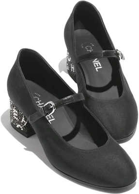 (W) Chanel Mary Jane 4.5cm 'Hitam Sepatu Tumit Comfy Sederhana Lebar' G45473-B15306-NU665 Order (W) Chanel Mary Jane 4.5cm 'Hitam Sepatu Tumit Comfy Sederhana Lebar' G45473-B15306-NU665