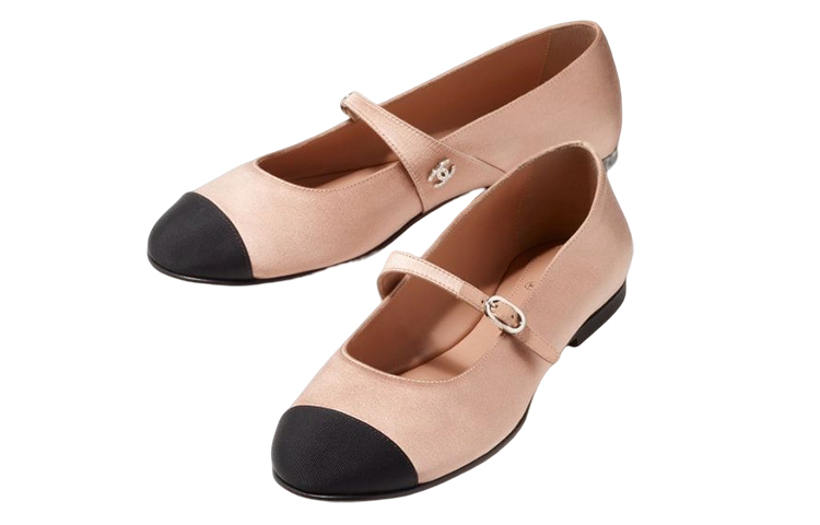 Lookbook (W) 香奈儿玛丽珍鞋“米色黑色缎布拼接” G38897-Y56456-K5585