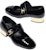 (W) Chanel Mary Jane Hitam 'Logo Fesyen Gesper Kulit Paten' G39732-X56929-94305