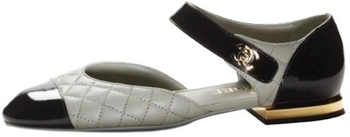 (Women) Chanel Mary Jane Block Heel - Black Grey 'French Minimalist Comfort' G38441-B13220-NP021 (Women) Chanel Mary Jane Block Heel - Black Grey 'French Minimalist Comfort' G38441-B13220-NP021